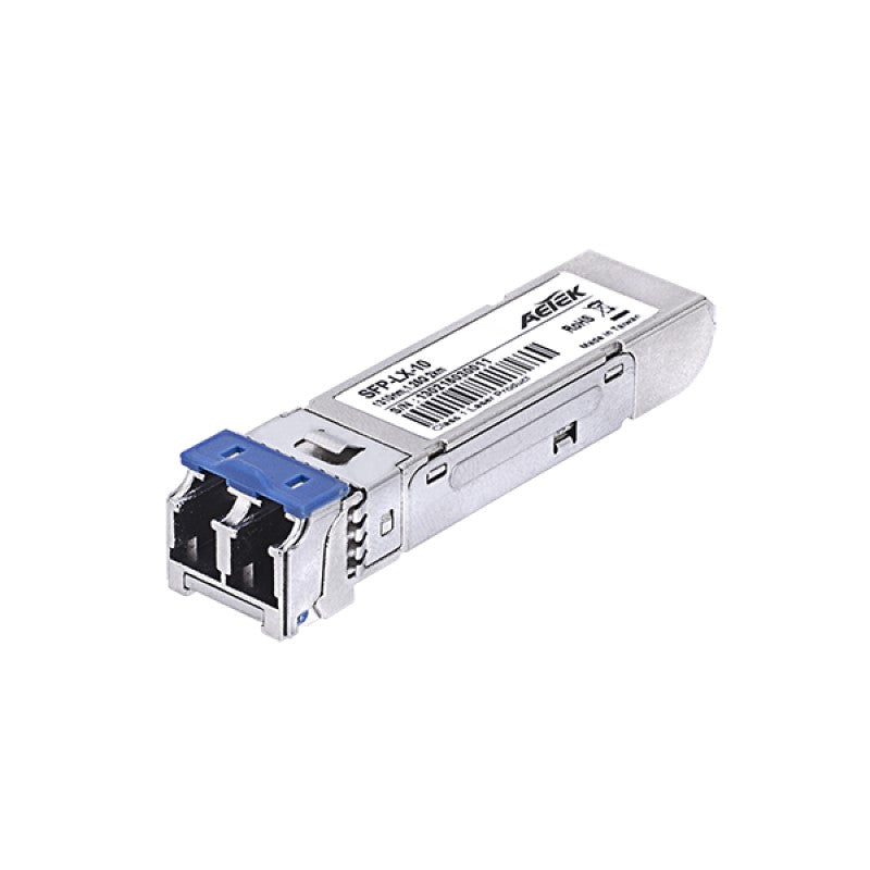 Aetek Single-mode SFP Transceiver, Standard/Industrial, LC Connector, Various Tx Ranges