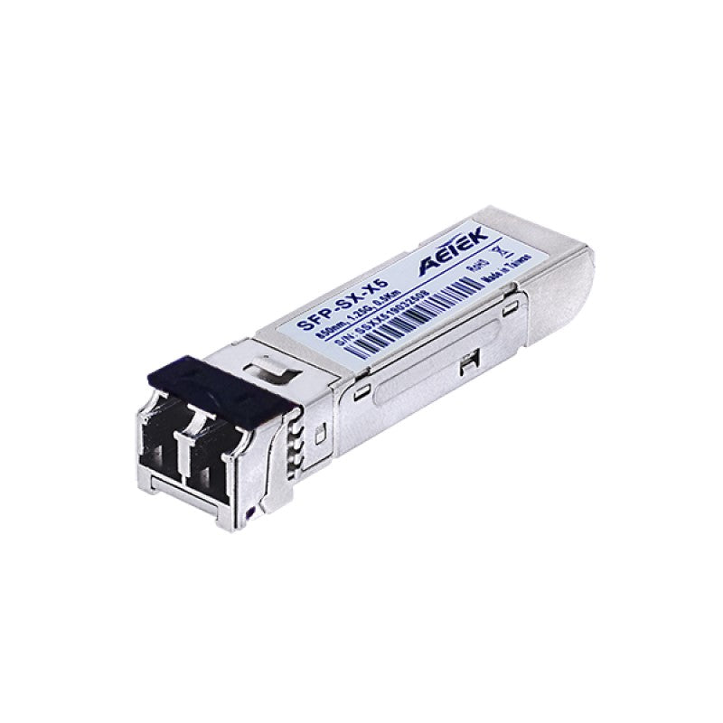 Aetek Multi-mode SFP Transceiver, Standard/Industrial, LC Connector, Various Tx Ranges