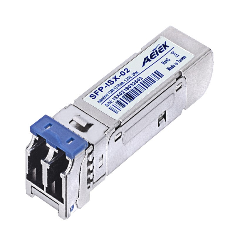 Aetek Multi-mode SFP Transceiver, Standard/Industrial, LC Connector, Various Tx Ranges