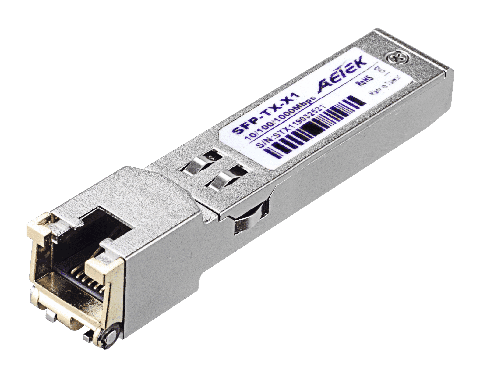 Aetek Gigabit SFP to RJ45 Transceiver, RJ45 Connector, upto 100m [SFP-TX-X1]